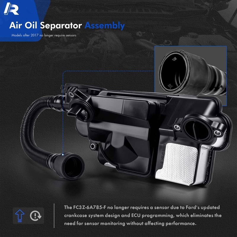 RHAOCZIYAUTO Air Oil Separator Assembly Fit for Ford F250 F350 Super Duty 2017-2019 6.7L Powerstroke Diesel - PCV CCV Vent Valve Engine Crankcase Replaces# FC3Z-6A785-F, FC3Z-6A785-D, FC3Z6A785F - without Sensor - Image 5